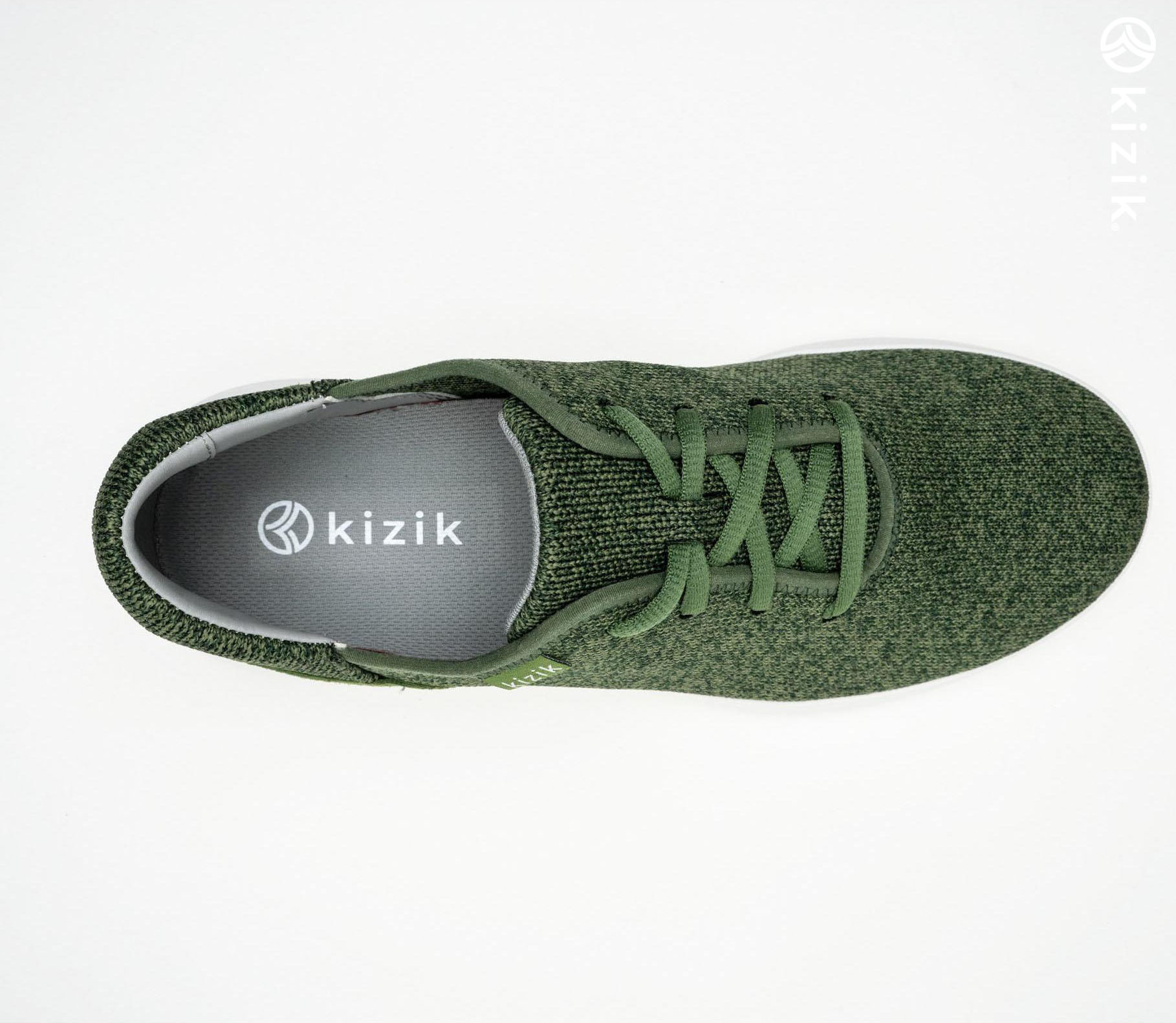 Kizik Madrid Eco Knit Skor Dam Olivgröna | SE-J79